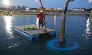 بتن ترمی یا بتن ریزی زیر تراز آب (Tremie Concrete , Underwater Concreting Concreting by Tremie Pipe , Deep Concreting)