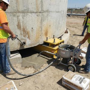 اجرای تزریق گروت در مخازن، بیس‌پلیت، ژاکت فلزی و تجهیزات صنعتی