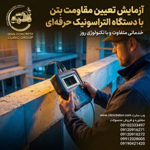 تعیین تخلخل، ابعاد و مقاومت بتن با دستگاه التراسونیک پیشرفته